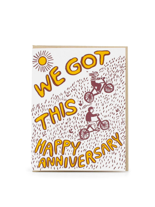 We Got This Anniversary Egg Press Greeting Card