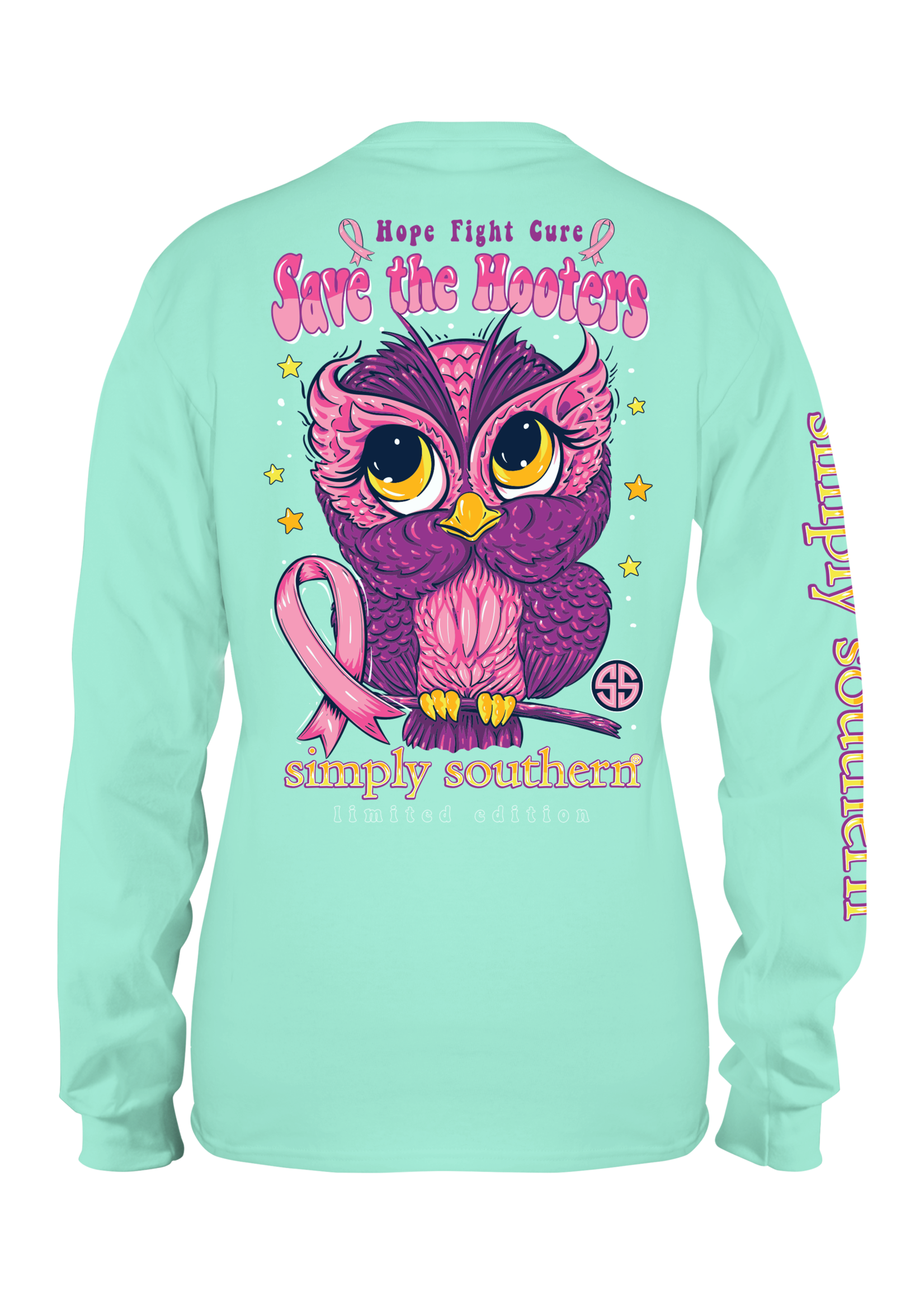 Simply Southern Collection Hope, Fight, Cure - Save the Hooters Long Sleeve T-Shirt