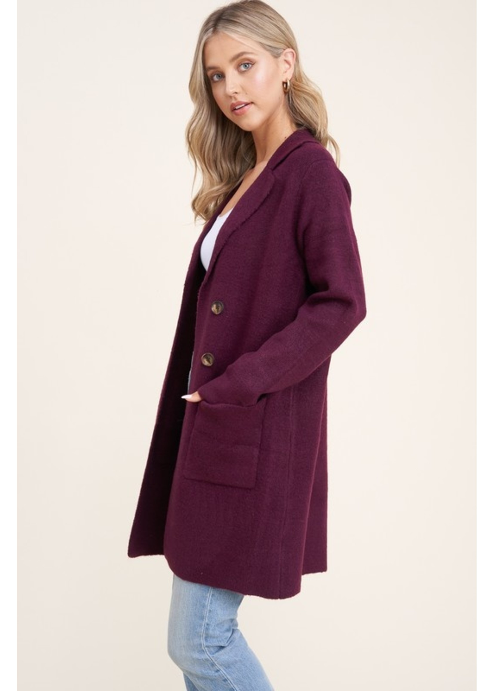 open front sweater jacket