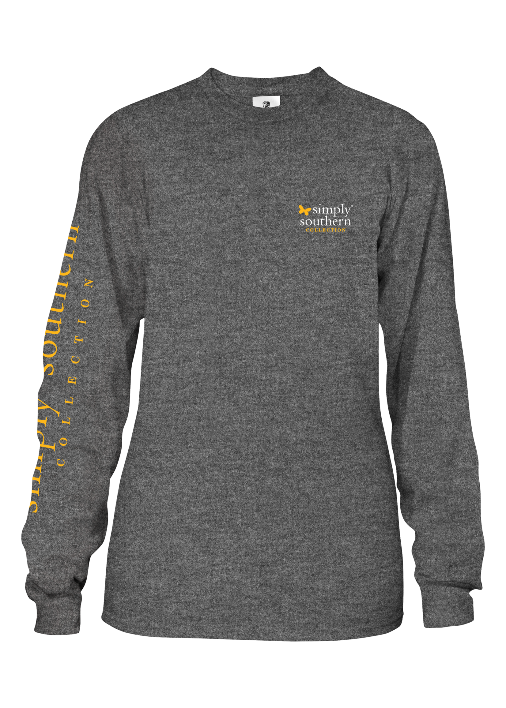 Simply Southern Collection Youth Let Your Soul Shine Long Sleeve T-Shirt - Dark Heather Gray