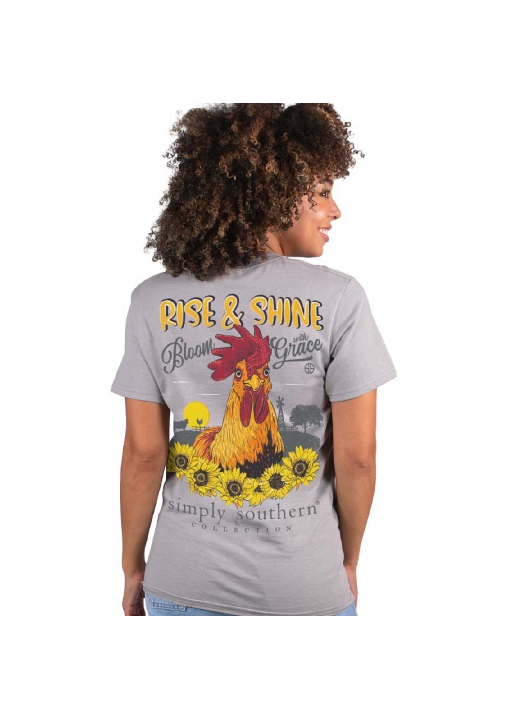 Simply Southern Collection Rise and Shine Chicken Short Sleeve T-Shirt