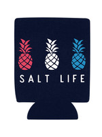 Salt Life Tres Palms Navy Can Holder