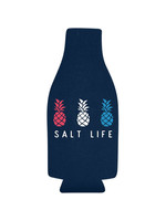 Salt Life Tres Palms Navy Bottle Holder