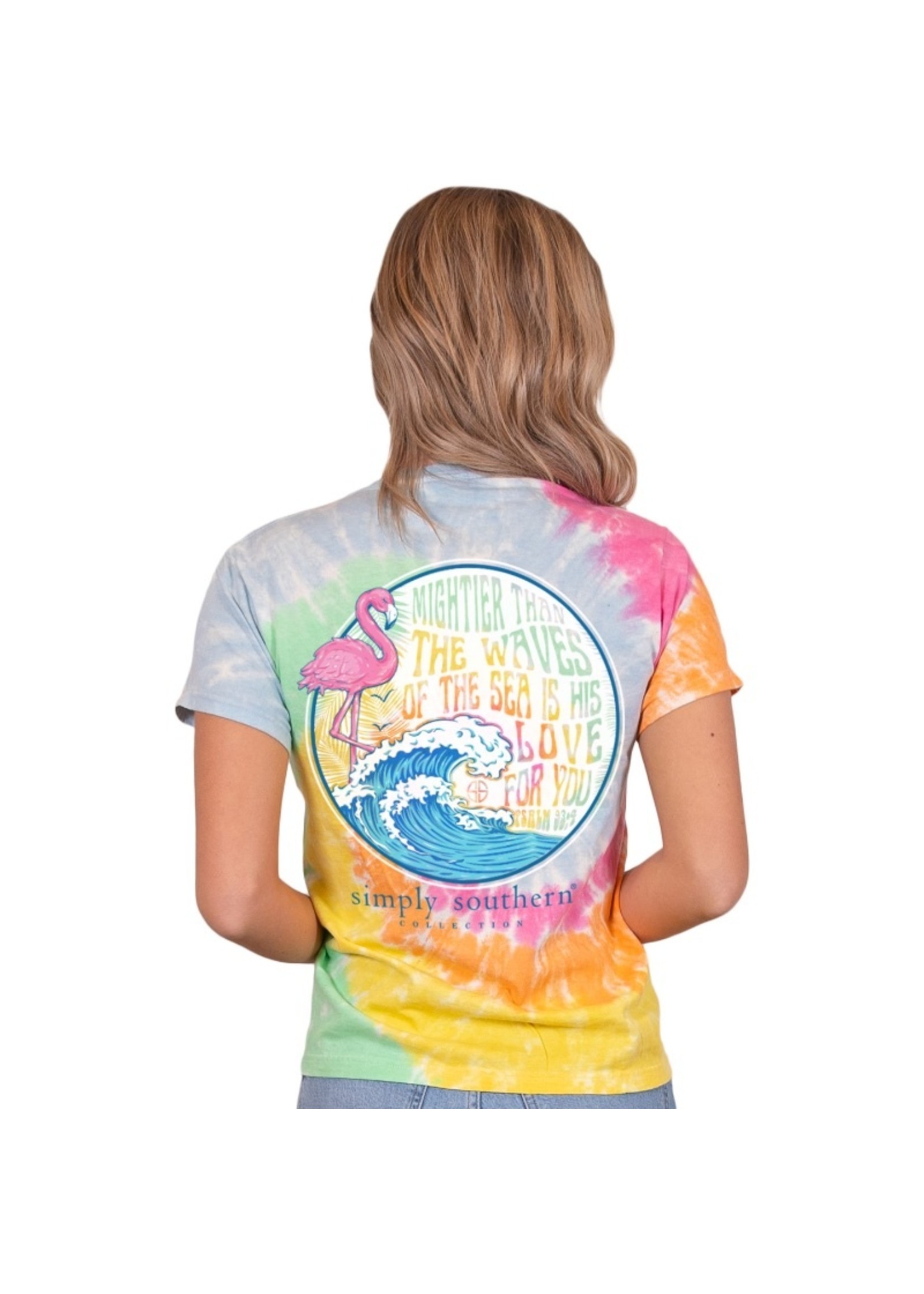 Simply Southern Collection Youth Mightier Than Waves Short Sleeve T-Shirt