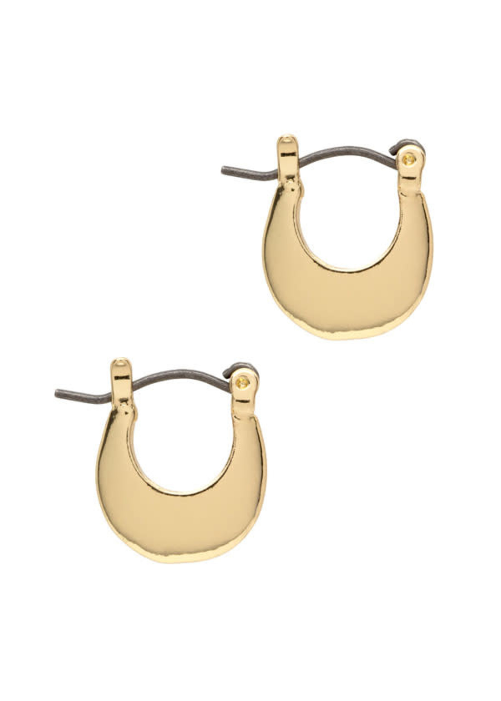laura janelle Gold Mini Cresent Hoop Earrings