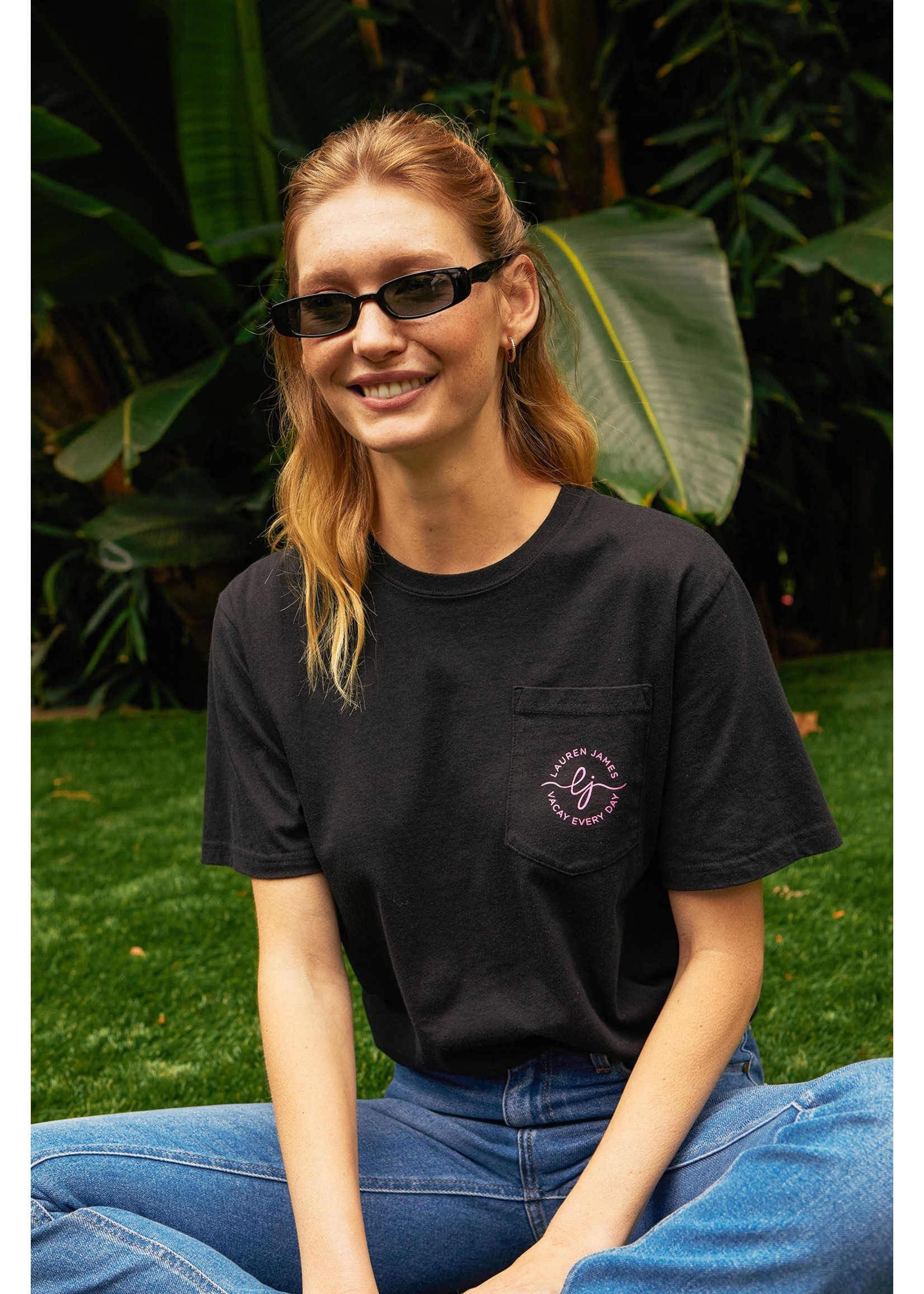 Lauren James Tropical Sailing Club T-shirt - Black