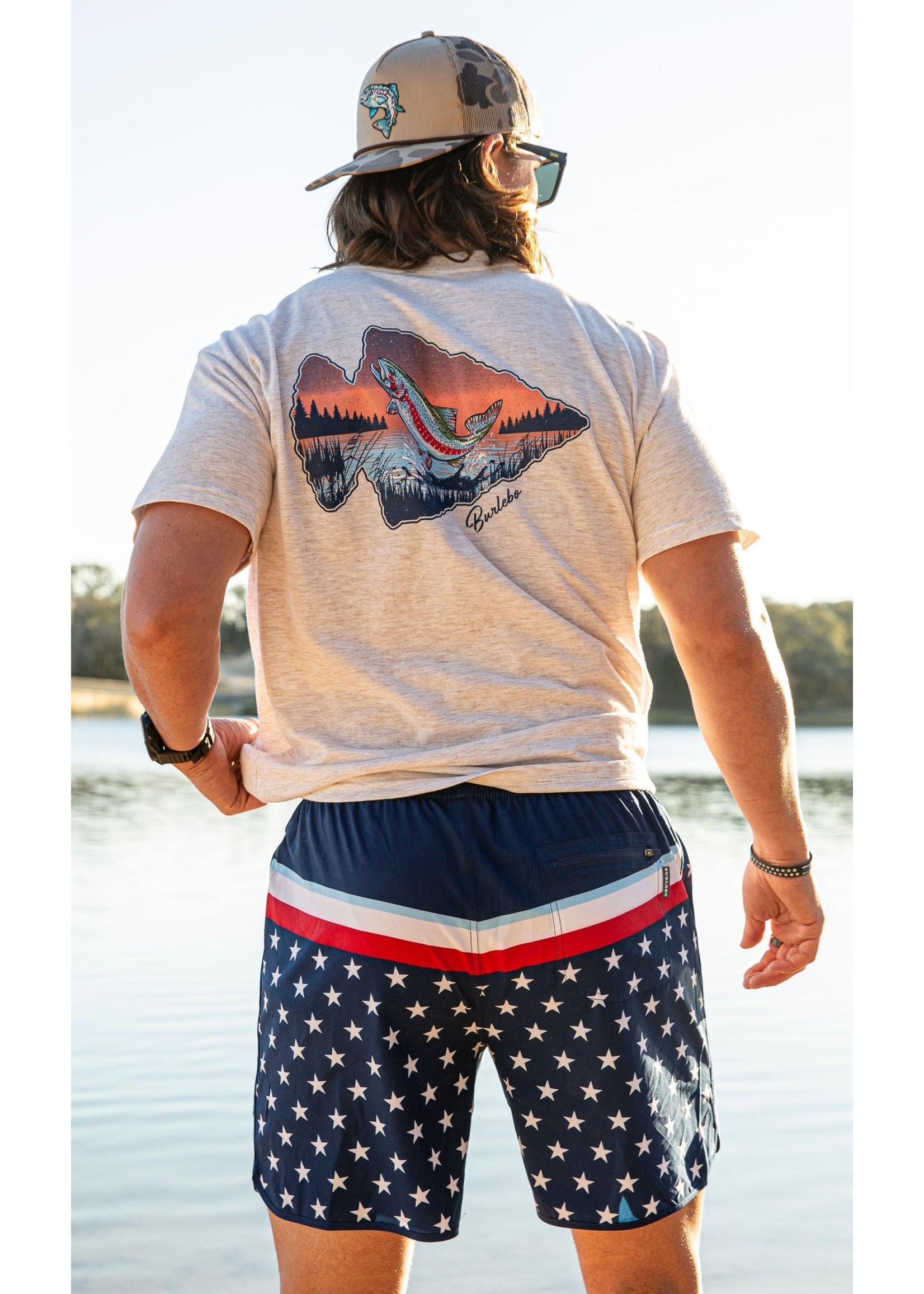 BURLEBO Swim Trunks-American