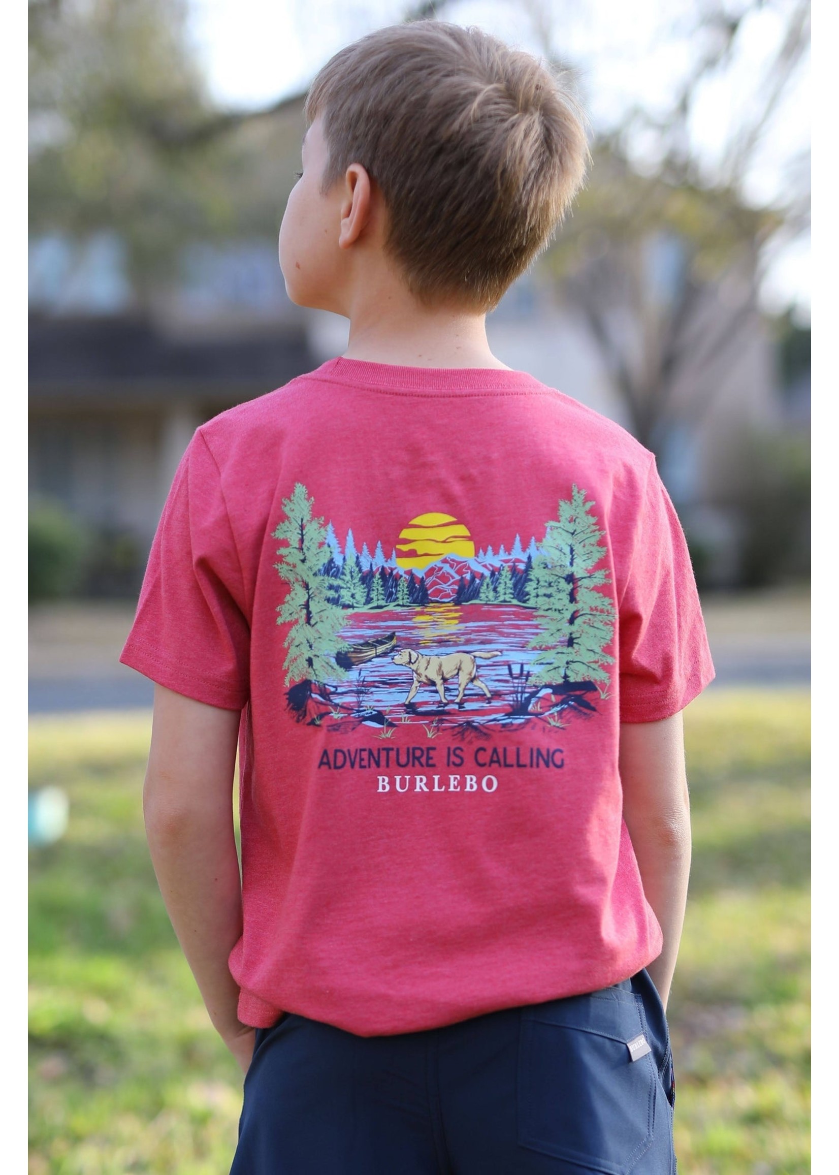 BURLEBO Youth Adventure is Calling Short Sleeve T-Shirt