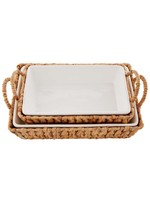 Mud Pie Hyacinth Basket Baker Set