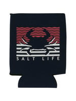 Salt Life Crabbin' Flag Can Holder-Navy