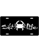 Salt Life Signature Crab License Plate-Black