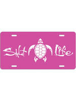 Salt Life Signature Turtle License Plate-Pink