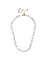 Canvas Chloe Beaded Pearl Necklace in Ivory