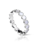 Amanda Blue Mother of Pearl Eternity Circles Ring - Size 7