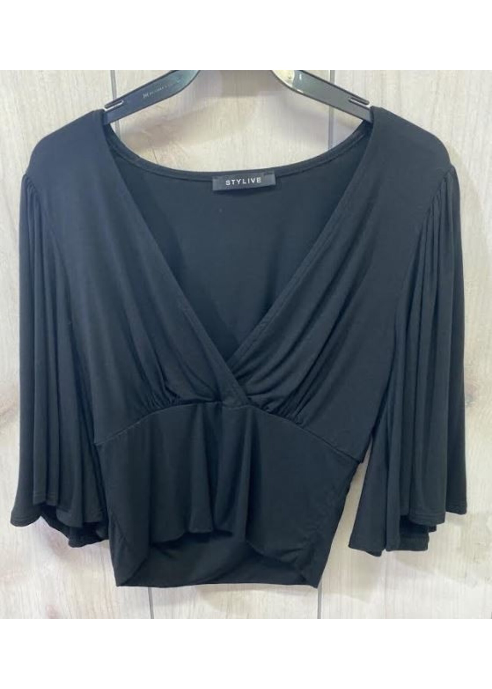Stylive Flutter Sleeve Wrap Top