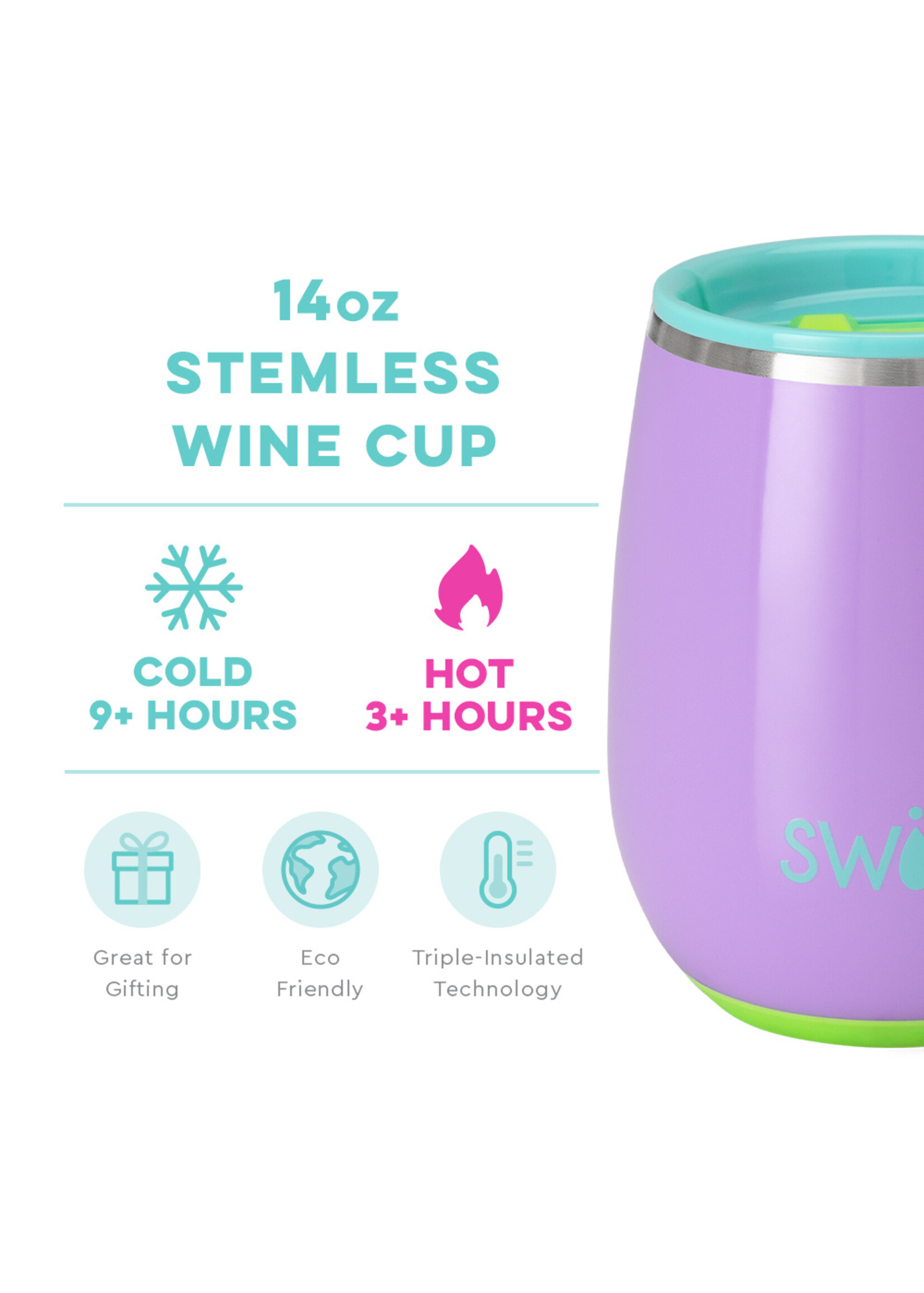 Swig Life Ultra Violet Stemless Wine Cup (14oz)