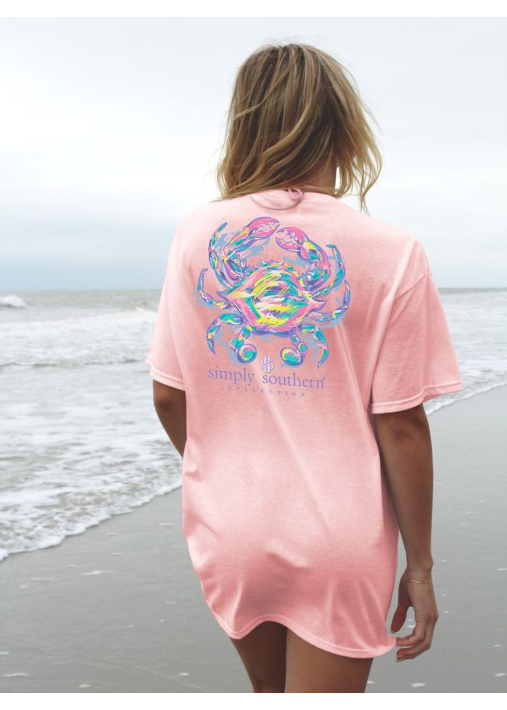 Simply Southern Collection Colorful Crab Short Sleeve T-Shirt