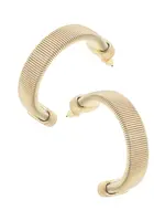 Canvas Winston Watchband Hoop Earrings