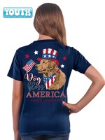 Simply Southern Collection Youth 'Dog Bless America' SS T-Shirt