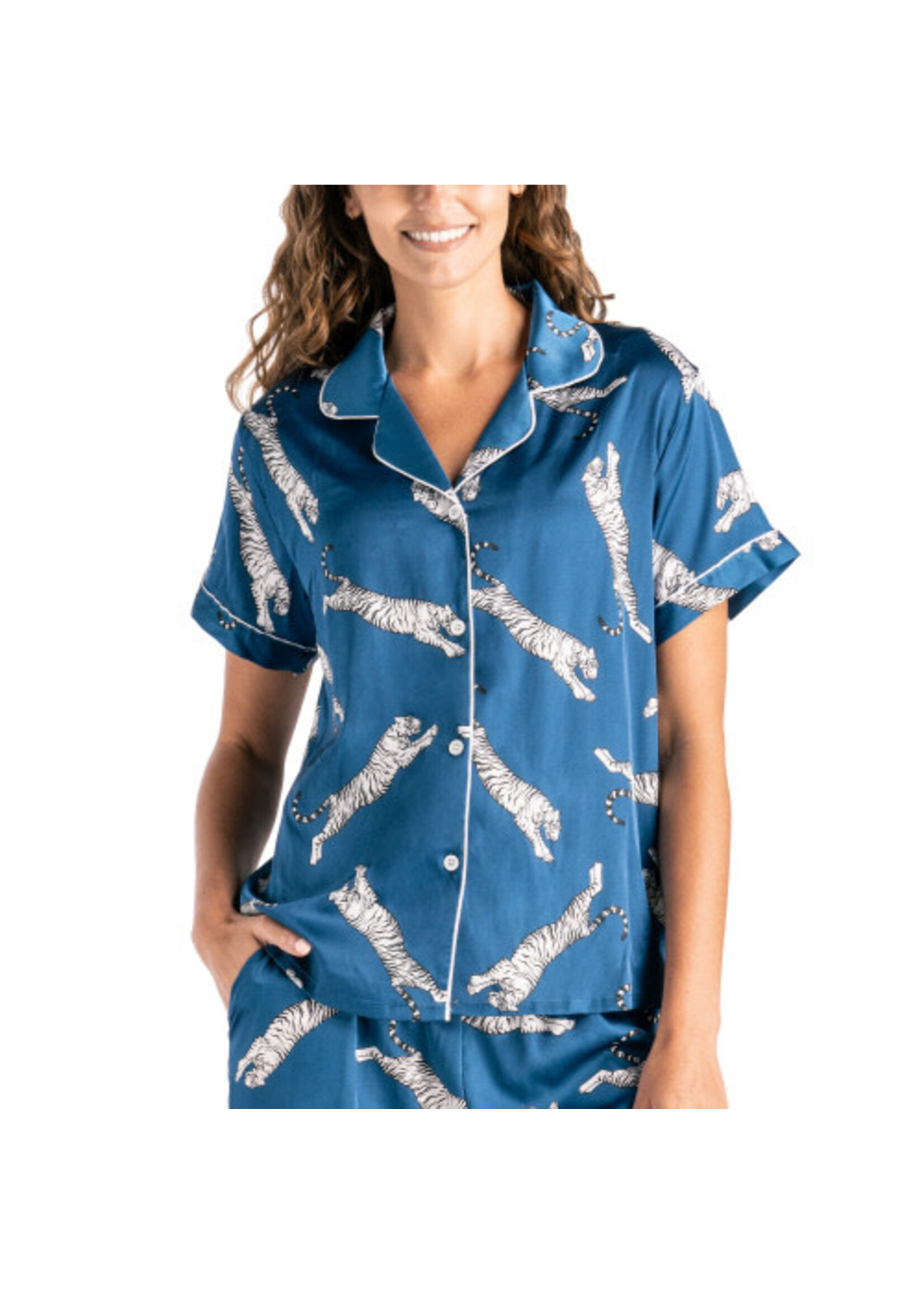 Hello Mello Satin Pajama Tops