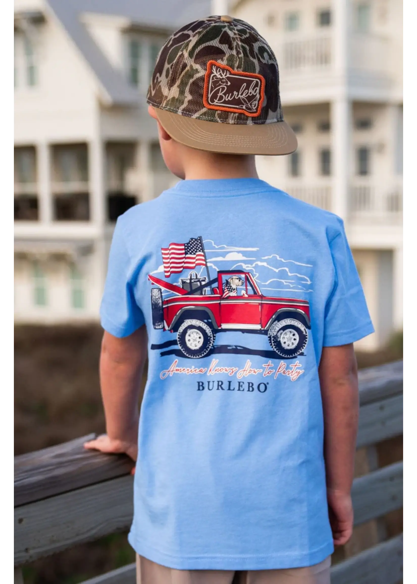 BURLEBO Youth - America Knows How To Party Tee