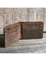 American Leather Goods Genuine Leather Bifold Wallet Handmade Wallet For Men Rustic