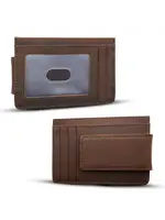 American Leather Goods Personalized Leather Wallet with Magnet Clip