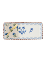 Mud Pie Blue Floral Tray & Towel Set