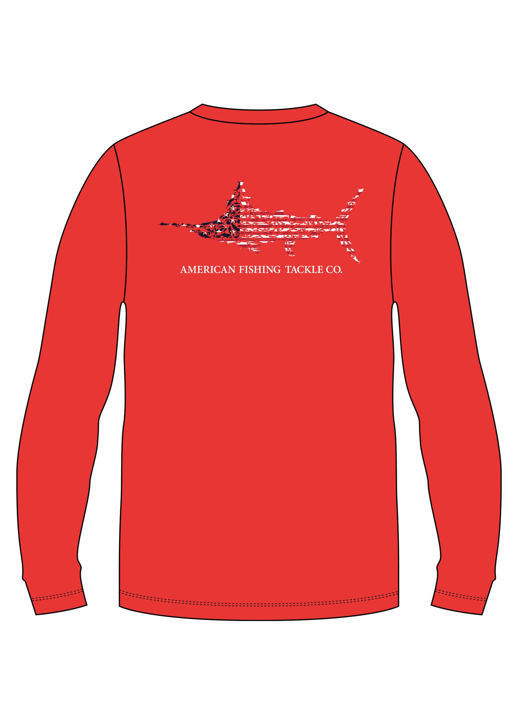 AFTCO Jigfish Americana UVX  LS Sun Protection Shirt