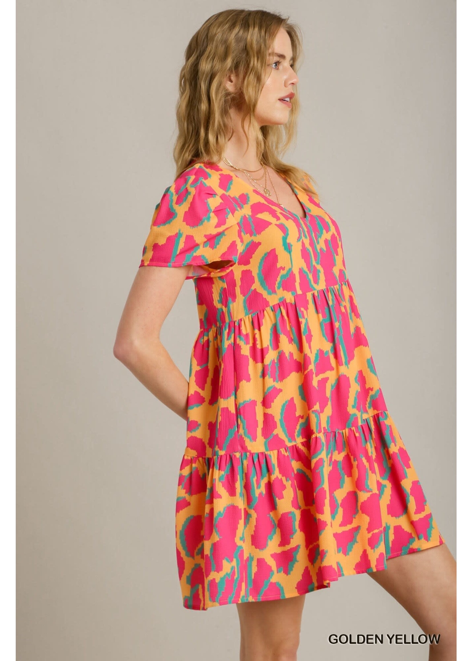 Umgee Abstract Print Dress