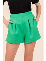 Mittoshop Inverted Pleat Detail Elastic Wasit Shorts