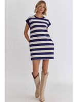 Entro Sleevless Striped Mini Dress