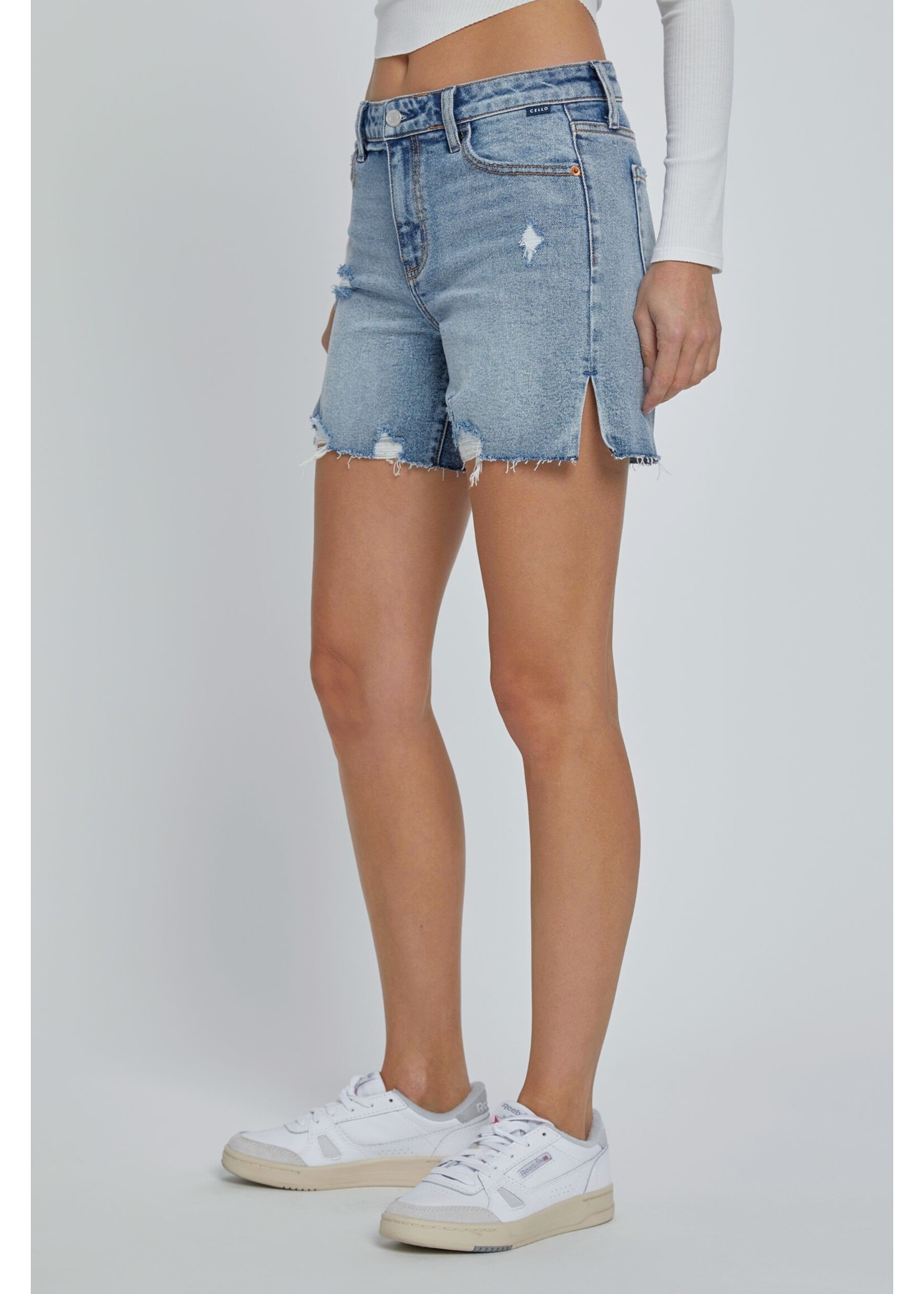 Mid Rise Midi Short with Side Slit