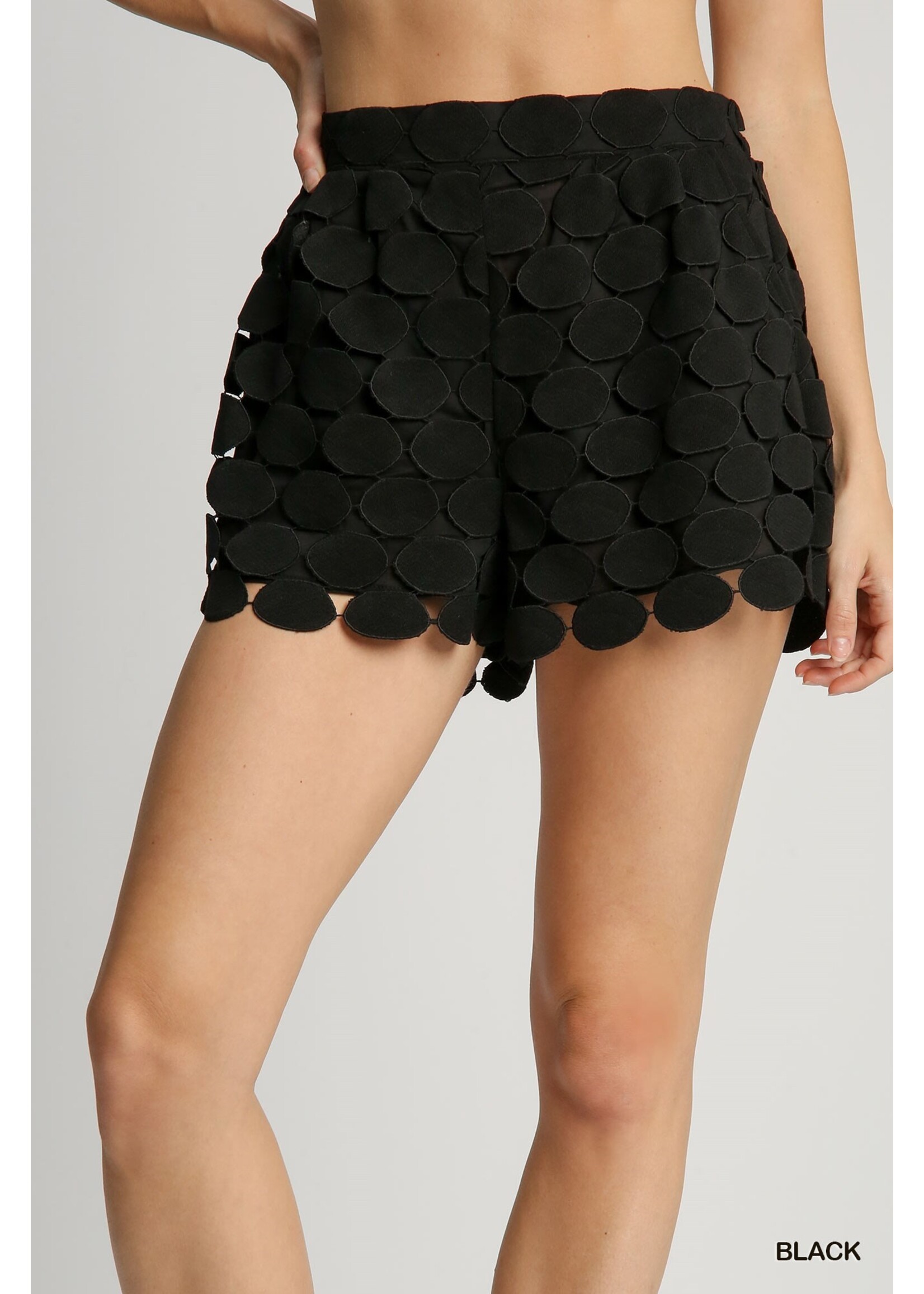 Umgee Polka Dot Lace Shorts