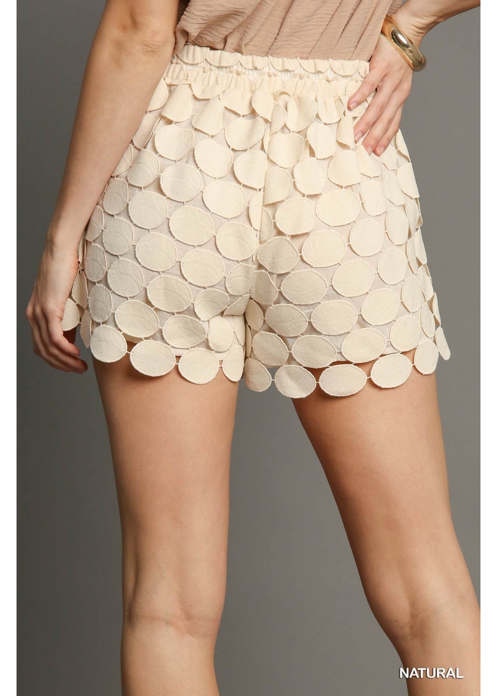 Umgee Polka Dot Lace Shorts