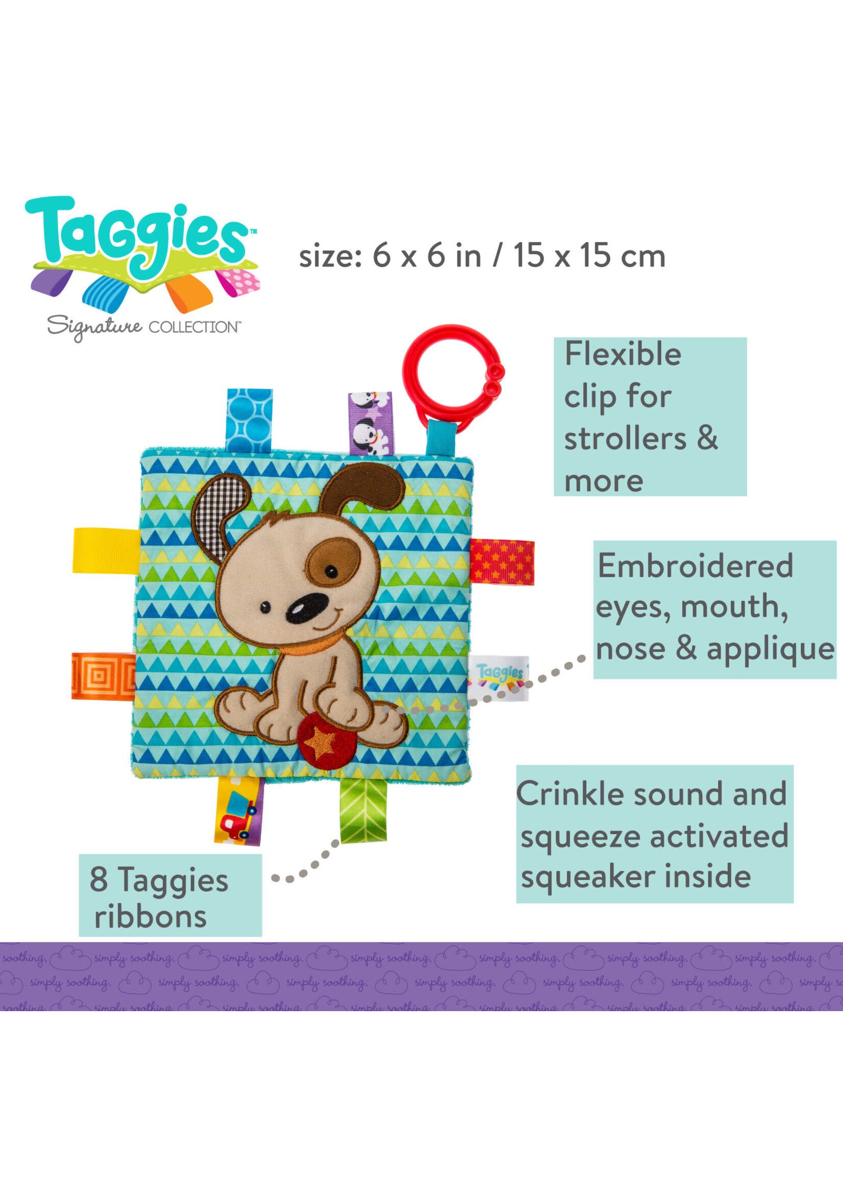 Mary Meyer Taggies Crinkle Me Brother Puppy – 6×6″