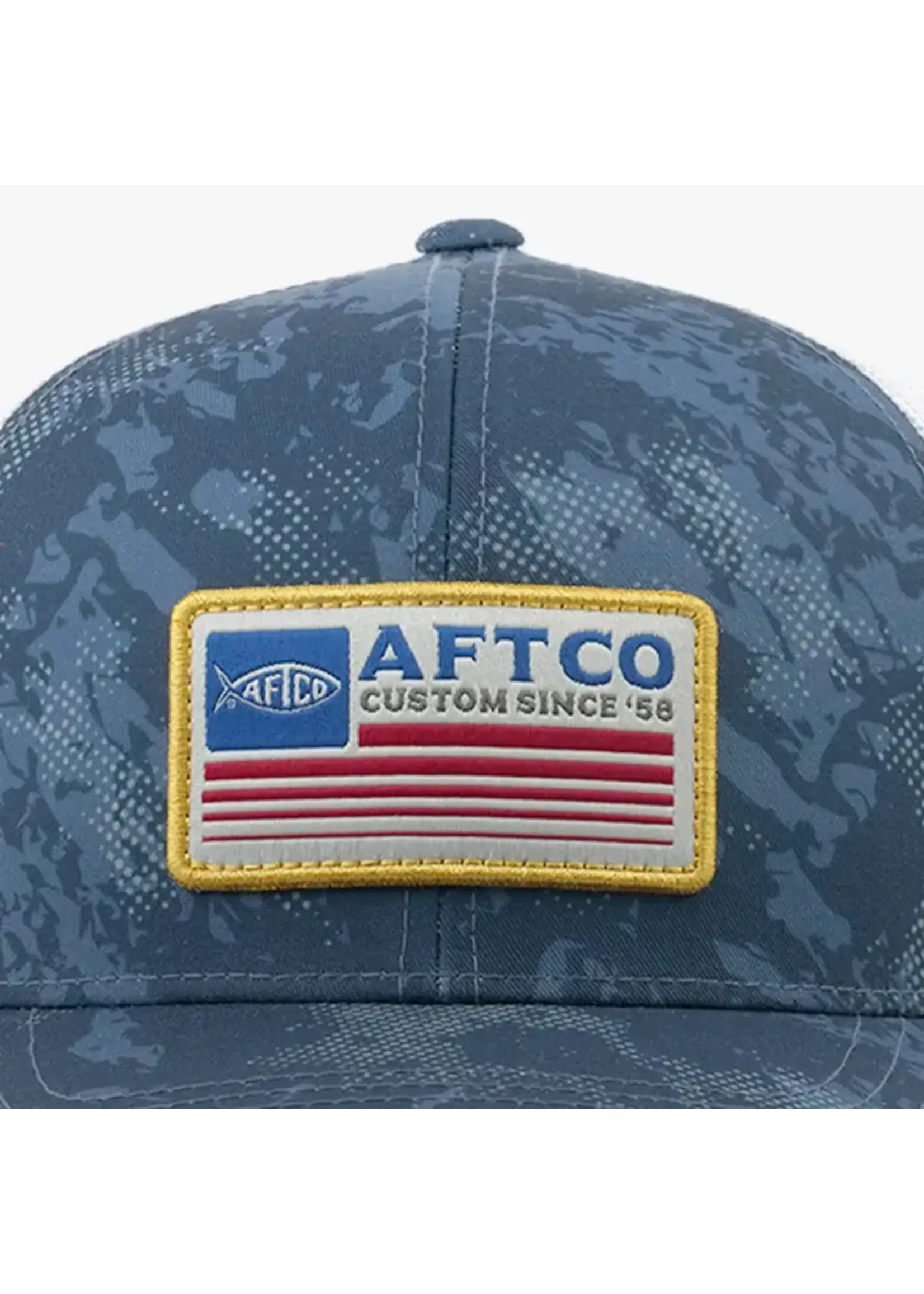 AFTCO Crossbar Trucker Hat - Storm Camo