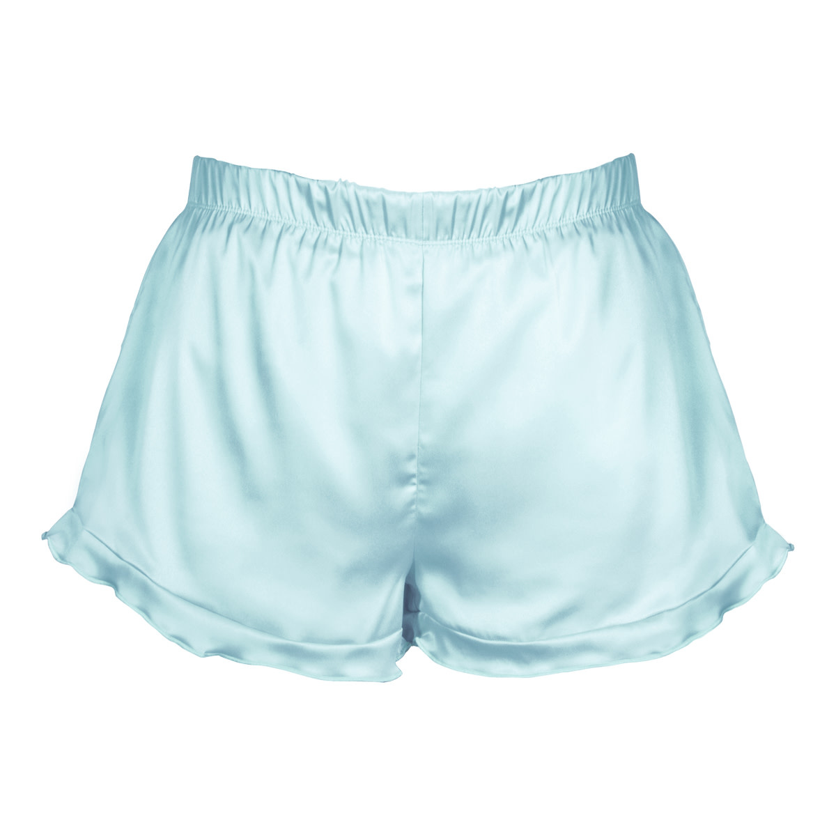 Sea Glass Satin Ruffle Shorts King Frog Clothing & The LilyPad Boutique