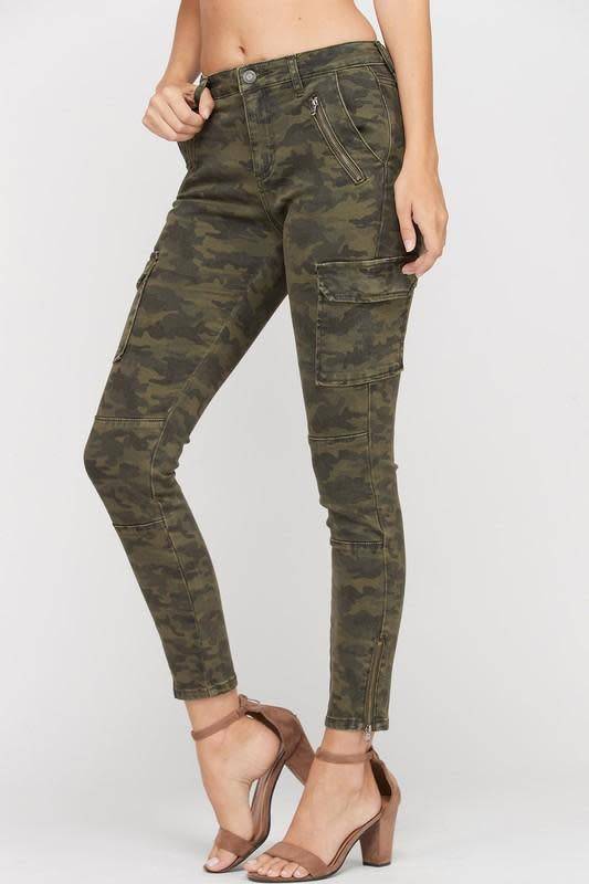 Washed Camo Print Cargo Skinny Jeans - King Frog Clothing & The LilyPad ...