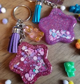 Sort of Knotted Slightly Twisted SKT-SNOW GLOBE KEYCHAINS