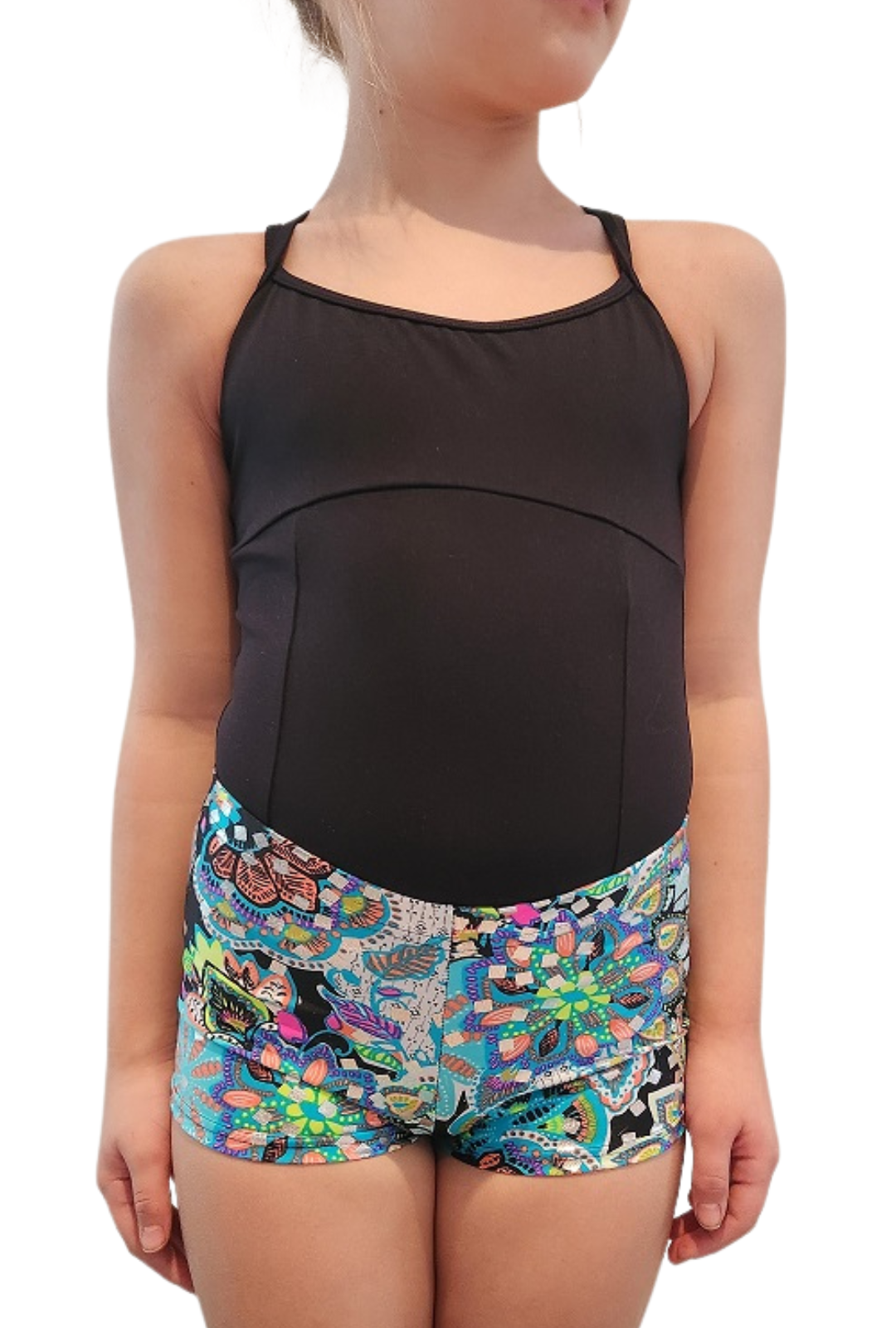 Mondor MON-7825 Printed Childs Gymnastics Shorts