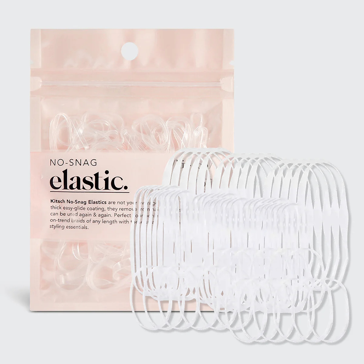 Kitsch KIT-NO SNAG ELASTICS CLEAR
