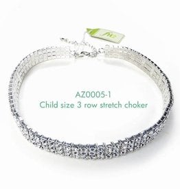 FH2 AZ0005-1 3 row Child Crystal Choker