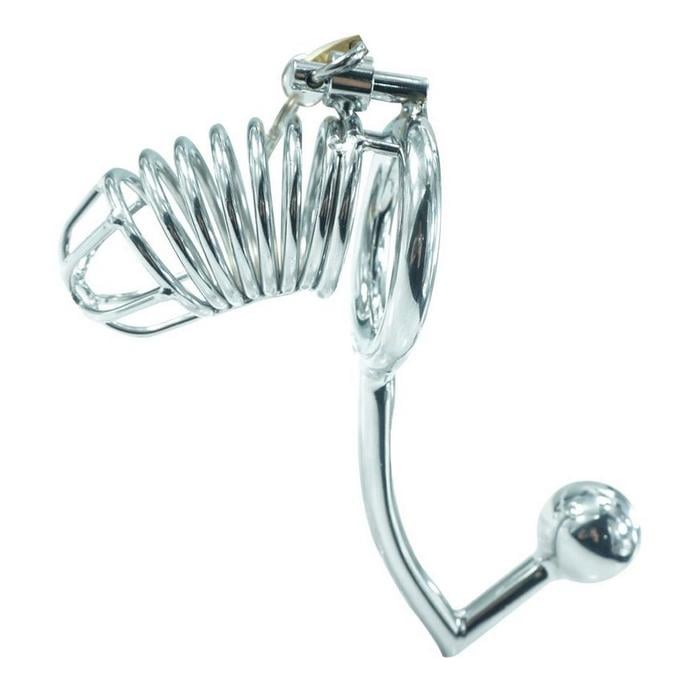 Steel Chastity with Anal Hook