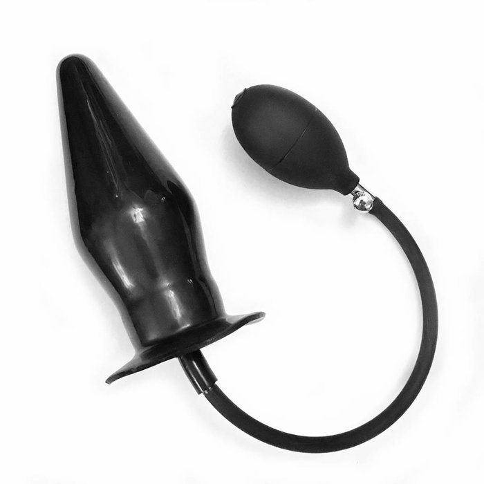 Latex, Butt Plug, inflatable, semi-hard, XL