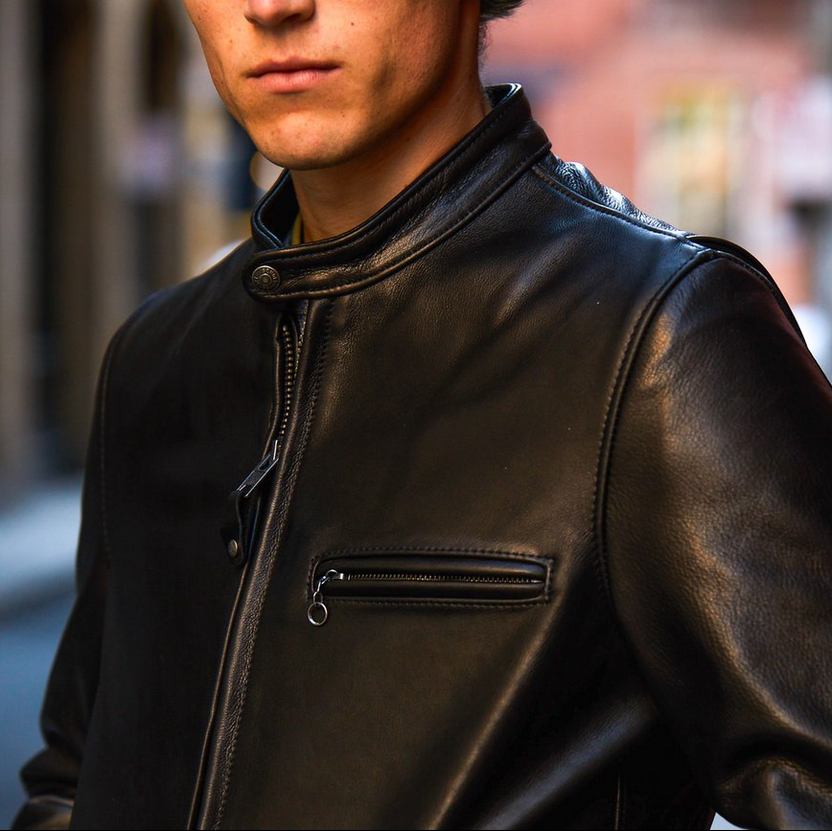 Cowhide Café Racer Jacket (530) - The Leather Man, Inc.