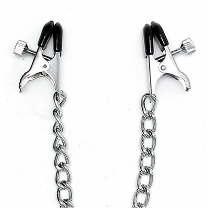 Metal Nipple Clamps With Chain (Medium)