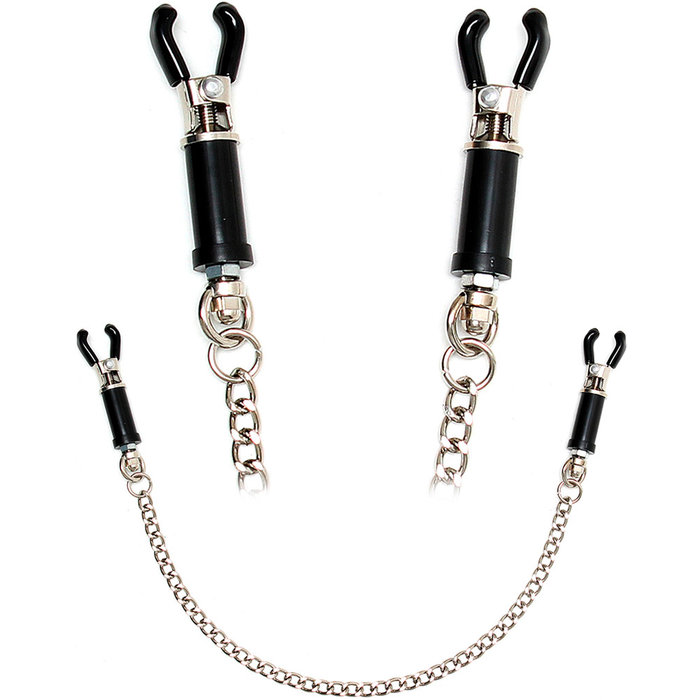 Chained nipple clamps black