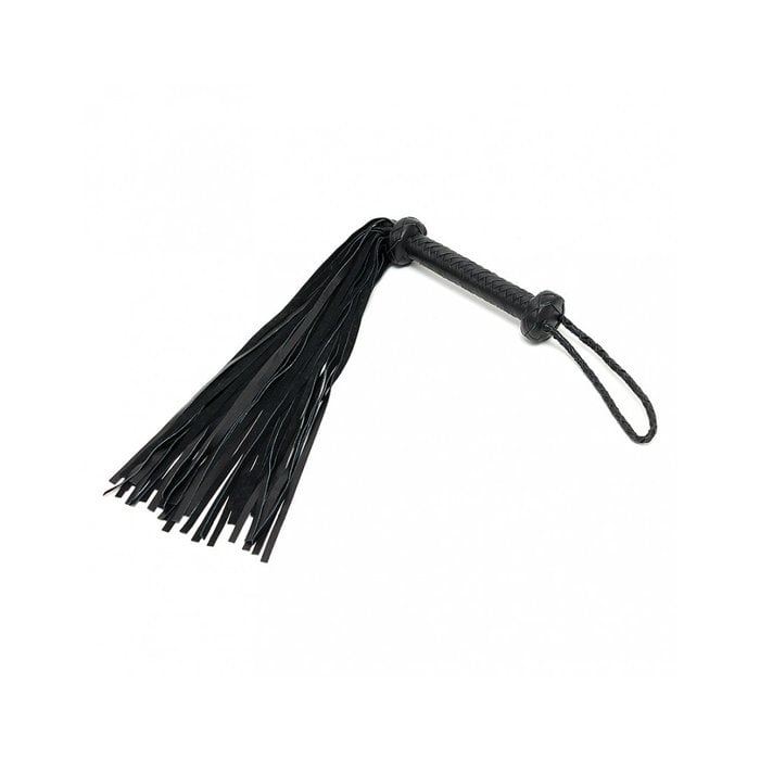 Leather Flogger Whip w/ Wrapped Handle