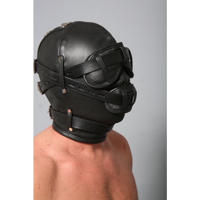 Hood, Full, Gag, Blindfold, Collar, 16